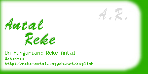 antal reke business card